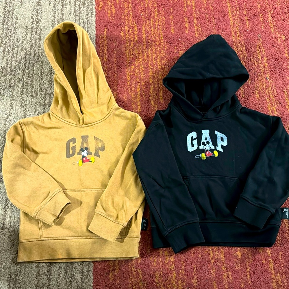 2 GAP Disney Hooded Sweaters size 5 Years